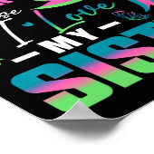 私は衣服グリーンティール（緑がかった色）ピンク私は私の妹Mbを愛して ポスター (角)