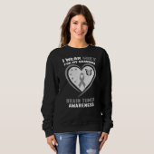 私は衣服グレイ私のおばあちゃんの脳腫瘍認識度 スウェットシャツ (正面フル)