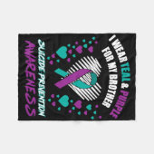 私は衣服テアランパープル私の兄弟の自殺プレヴェン フリースブランケット (正面(横))