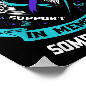 私は衣服ティール（緑がかった色）と私の自殺のためのパープル ポスター (角)