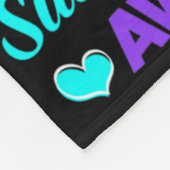 私は衣服ティール（緑がかった色）と紫のいとこの自殺の保護 フリースブランケット (角)