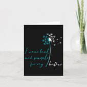 私は衣服ティール(緑がかった色)と紫の私の兄の自殺のために前 カード (正面)