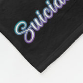 私は衣服ティール(緑がかった色)と紫の私の兄の自殺のために前 フリースブランケット (角)