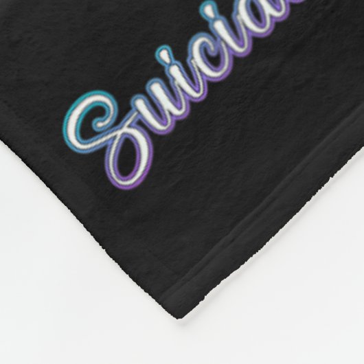 私は衣服ティール（緑がかった色）と紫の私の兄の自殺のために前 フリースブランケット (角)