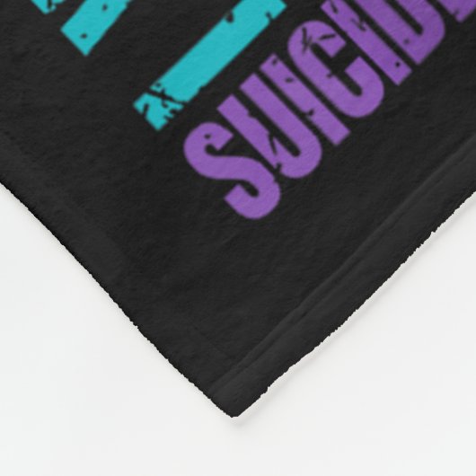 私は衣服ティール(緑がかった色)と紫の私の兄の自殺のために前 フリースブランケット (角)