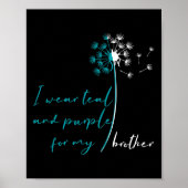 私は衣服ティール(緑がかった色)と紫の私の兄の自殺のために前 ポスター (正面)