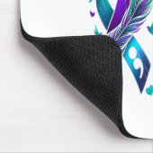 私は衣服ティール（緑がかった色）と紫の私の兄の自殺のために前 マウスパッド (コーナー)