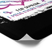 私は衣服ティール(緑がかった色)パープル私の恋しく思すべての人のために独身の ポスター (角)