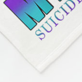 私は衣服ティール(緑がかった色)紫の私の兄の自殺の記憶 フリースブランケット (角)