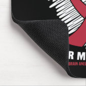 私は衣服バーガンディ私の婚約脳動脈瘤を認識 マウスパッド (コーナー)