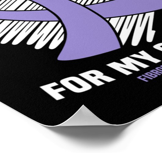 私は衣服パープルフォーマイ祖母線維筋痛アワレ ポスター (角)