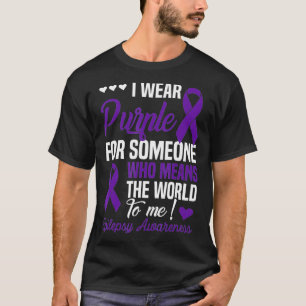 私は衣服パープル私に世界を意味する誰かのために Tシャツ