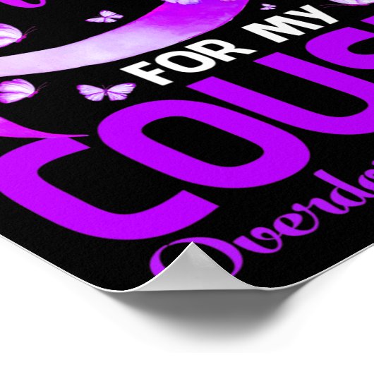 私は衣服パープル私のいとこの過剰摂取認識度が ポスター (角)