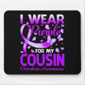 私は衣服パープル私のいとこの過剰摂取認識度が マウスパッド (正面)