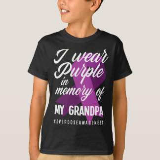私は衣服パープル私のおじいちゃんの過剰摂取Awのためのメモリ Tシャツ