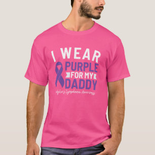 私は衣服パープル私のパパHodgkinのリンパ腫Awarのために Tシャツ