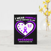 私は衣服パープル私の兄のための法の過剰摂取を認識 カード (黄色い花)