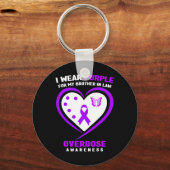 私は衣服パープル私の兄のための法の過剰摂取を認識 キーホルダー (正面)