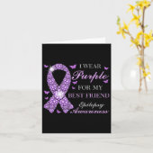 私は衣服パープル私の友人の最高のてんかんアワレン カード (黄色い花)