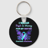 私は衣服パープル私の妹の過剰摂取Awaのためのメモリ キーホルダー (正面)
