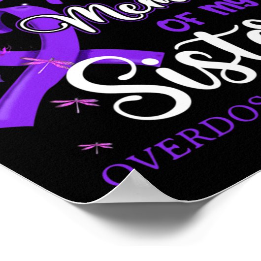 私は衣服パープル私の妹の過剰摂取Awaのためのメモリ ポスター (角)