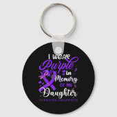 私は衣服パープル私の娘のためのメモリ過剰摂取A キーホルダー (裏面)