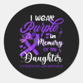 私は衣服パープル私の娘のためのメモリ過剰摂取A ラウンドシール (正面)