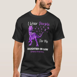 私は衣服パープル私の娘の律法てんかん戦争 Tシャツ