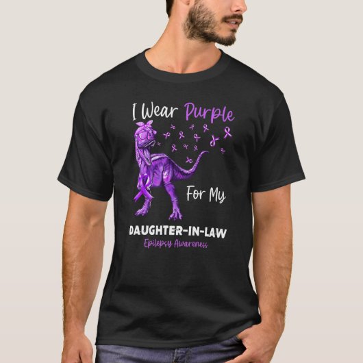 私は衣服パープル私の娘の律法てんかん戦争 Tシャツ (正面)