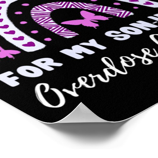 私は衣服パープル私の息子のための法の過剰摂取認識度 ポスター (角)