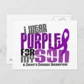 私は衣服パープル私の息子6クローン病 ポストカード (正面/裏面)