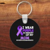 私は衣服パープル私の母の思い出の過剰摂取アウェレ キーホルダー (正面)