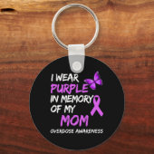 私は衣服パープル私の母の思い出の過剰摂取アウェレ キーホルダー (正面)