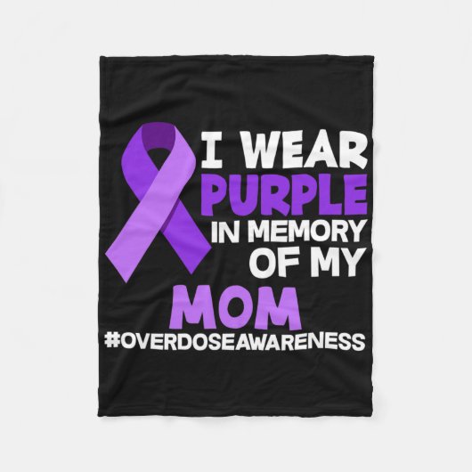 私は衣服パープル私の母の思い出の過剰摂取アウェレ フリースブランケット (正面)