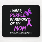 私は衣服パープル私の母の思い出の過剰摂取アウェレ マウスパッド (正面)
