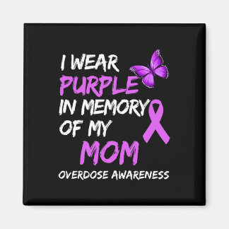 私は衣服パープル私の母の思い出の過剰摂取アウェレ マグネット