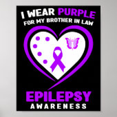 私は衣服パープル私の義理の兄てんかん認識 ポスター (正面)