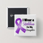 私は衣服パープル 缶バッジ (正面&裏面)