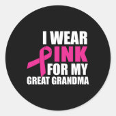 私は衣服ピンクにおばあちゃん素晴らしの乳がん ラウンドシール (正面)