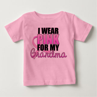 私は衣服ピンクのためのおばあちゃん – 乳がん ベビーTシャツ