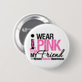 私は衣服ピンクを友人のために 缶バッジ (正面&裏面)