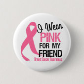 私は衣服ピンクを友人のために 缶バッジ (正面)