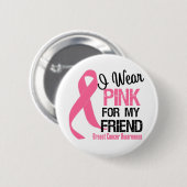 私は衣服ピンクを友人のために 缶バッジ (正面&裏面)