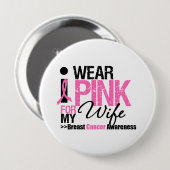 私は衣服ピンクを妻のために 缶バッジ (正面&裏面)