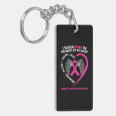 私は衣服ピンクを母の乳がんの思い出に キーホルダー (正面左)
