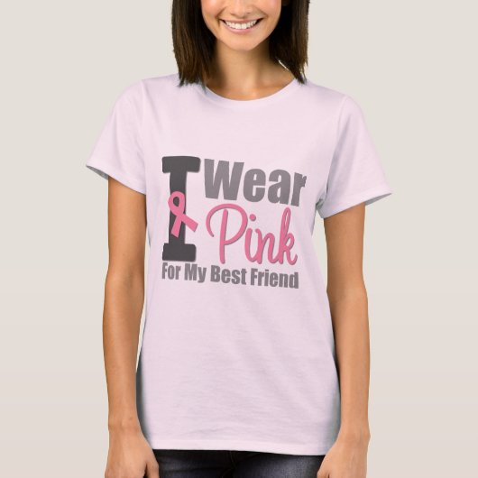 私は衣服ピンクリボ最高のン Tシャツ (正面)