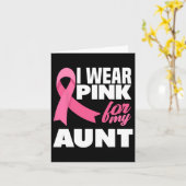 私は衣服ピンク叔母の叔母の乳がん認識 カード (黄色い花)