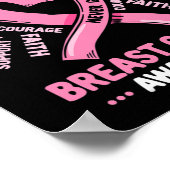 私は衣服ピンク私の叔母の乳房がん気づいた ポスター (角)