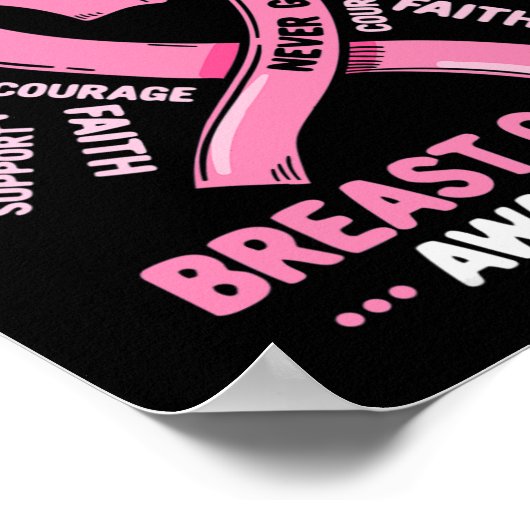 私は衣服ピンク私の叔母の乳房がん気づいた ポスター (角)