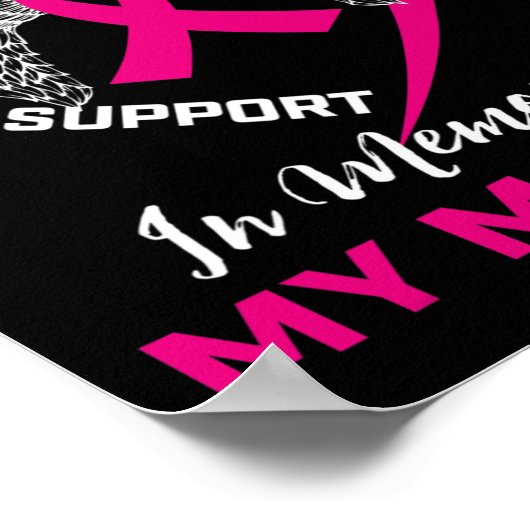 私は衣服ピンク私の母の母乳癌のメモリに ポスター (角)